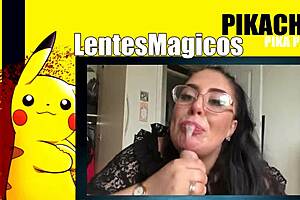 gordita de lentes, you give me a blowjob and swallow all the cum