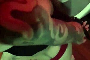 Bondaged girlfriend gives blowjob