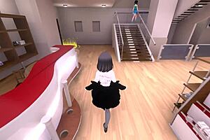 Sereka discreetly exposes herself in a naked coat during an outdoor game.