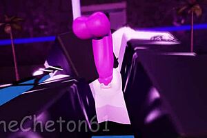 Stocking-Clad Babe Pissing All Over Herself