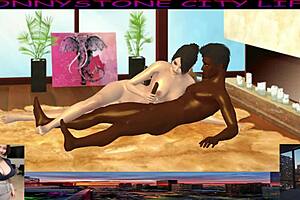 Jonnystone Takes Home Asian for Big Black Cock Action!