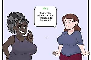 Auntie Helps Fix Problem With Big Tits
