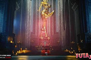 Brunette futa BENT OVER for FUCKING