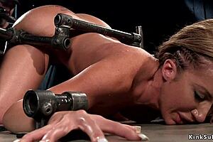 hottie begs master to cum in rough bondage