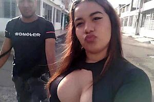 Latina babe says, 'Come fuck me, you'll cum on my face!'