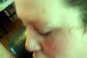 fat slut eagerly sucks big cock, cum on cookies