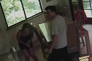 Dirty blonde takes huge cock deep in her ass