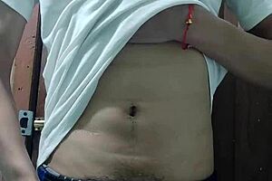 Skinny Tall Latina Twink Slaps Cock During Dirty Homemade Masturbation