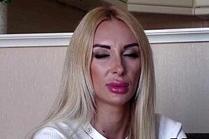 the blonde goes through casting for porn actress and shows off her big tits and ass