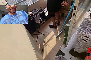 Couple fucking on balcony and I joined the fun, Caah Kabulosa with Casal Kabuloso