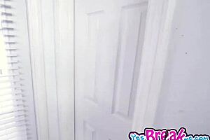 brunette teen's monster cock too big in group hardcore 😱