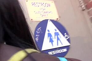 Ana Foxxx Shines in a Wild Public Gloryhole Encounter with Interracial Outdoor Action