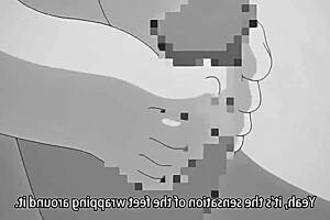 Anime Character Performing A Footjob In Hentai Style