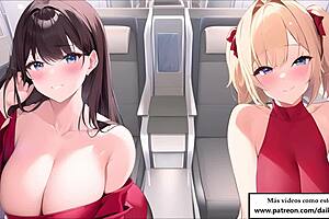 joi hentai with flight attendants on plane in spanish