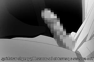 Anime Character Performing A Footjob In Hentai Style