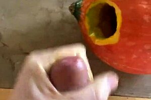 This guy went wild sticking it into a pumpkin for kicks.