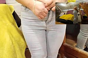 The milf gets groped for cash in this voyeur scene