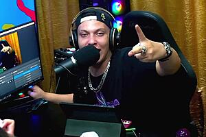 Sex on Podcast She Pulls Out Cock and Uses Toy for Handjob