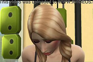 Rubia de grandes tetas seduce entrenador y termina follada