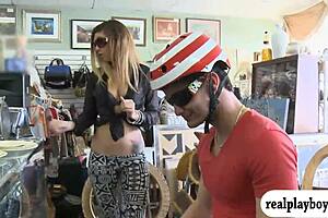 Girl in monofins swimming topless for some cash, flashing babe outdoor