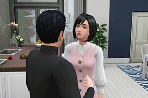 My horny girlfriend tries to make porn with me