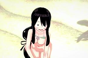 Tsuyu Froppy in Hot Swimsuit Wants Missionary on Beach