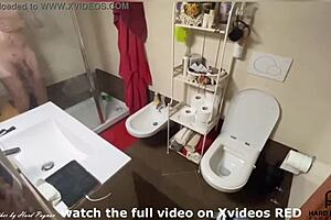 Guy Spied While Showering and Masturbating