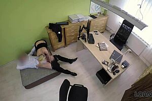 intriguing-neutral naughty czech girl charms her way to secure needed credit