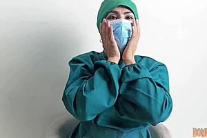 Nurse Teases Patient With Latex Gloves