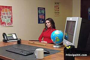 this sexy soccer mom is getting her face and pussy fucked hard in the office. stockings and lingerie make it even hotter 😈