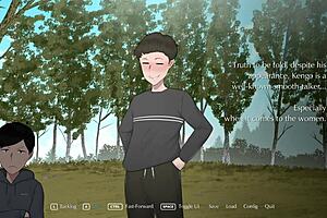 Camp adventure with big tits mom in extended game, joined by my friend