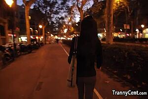 Shemale likes it hard in her ass