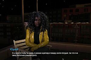 in this bound gameplay part 10, the big tit girl gets cum on her boobs in the bathroom party