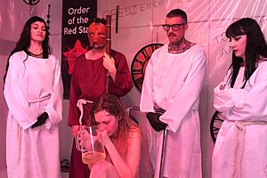 Bound Submissive Rides Cock in Anal Domination Scene