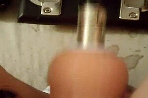 i'm playing with my pussy solo using a machine for intense masturbation