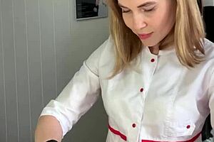 I watched Sugarnadya, Russian depilation master, trim before an unexpected ejaculation hit!