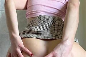 Cute Girl Rides Anal Dildo In Homemade Scene With Shaved Pussy And Small 18+ Tits