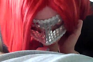 Redhead amateur wife sucking big dick