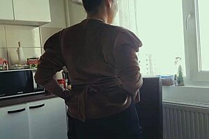 Hot Pantyhose Teen Strips and Plays with Dick!