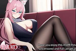 Asmr audio i get so shy doing this for the first time catgirl bj asmr with big tits sucking
