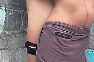 Against the Wall with Brunette Neighbor