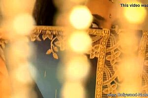 Brunette Teases In Bollywood Dance, Ripping Clothes For Nude Striptease