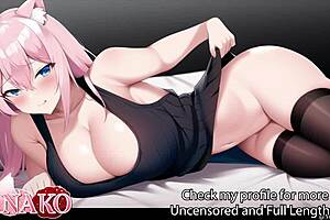 Asmr audio i get so shy doing this for the first time catgirl bj asmr with big tits sucking