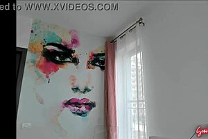 Sexy blonde milf in lingerie shows off her big tits and boobs with horny close-up details for your viewing pleasure