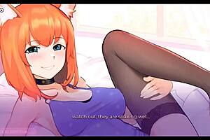 hey, catgirl waifu 2 uncensored part 2 foxy redhead girl moaning