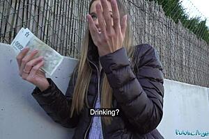 Eveline Dellai fucks stranger roughly for casino winnings