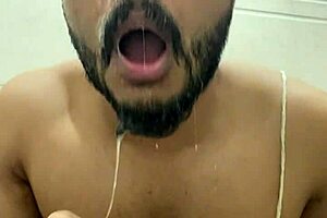 Put it in my face and swallow the cum from monster cock deepthroat