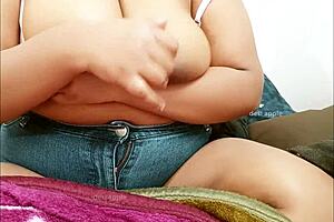 Asian Sexy Aunty Shows Off Her Massive Big Boobs