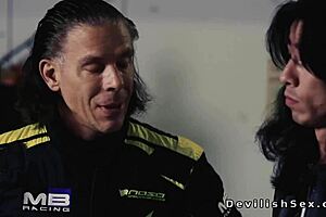 Japanese Hardcore Blowjob and Fuck in Warehouse Action.