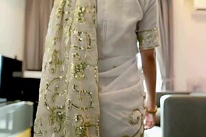 Indian big ass warrior gets hardcore doggy fuck in costumes.